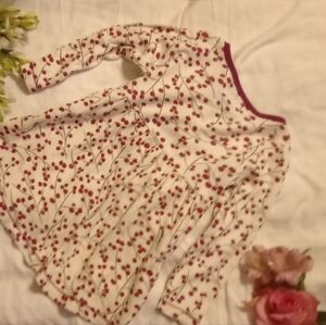 3t cream with red cherry print touched by nature playdress